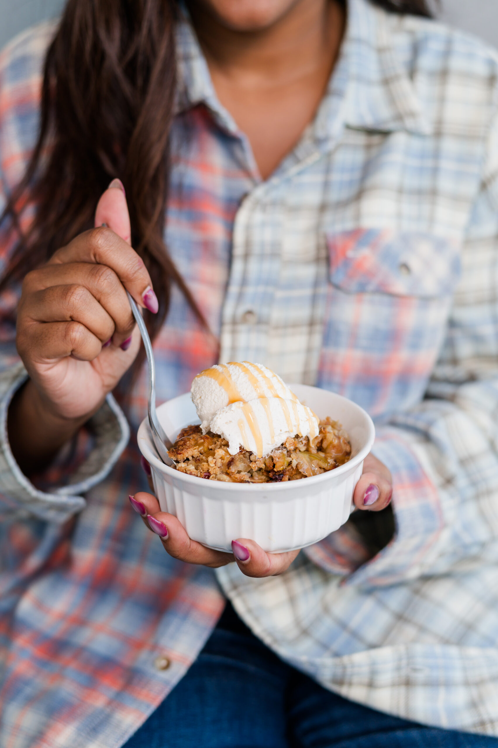 caramel apple crisp